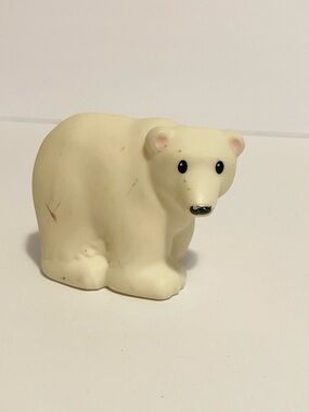 Little People White Polar Bear Animal Figure Zoo Safari Train Toy